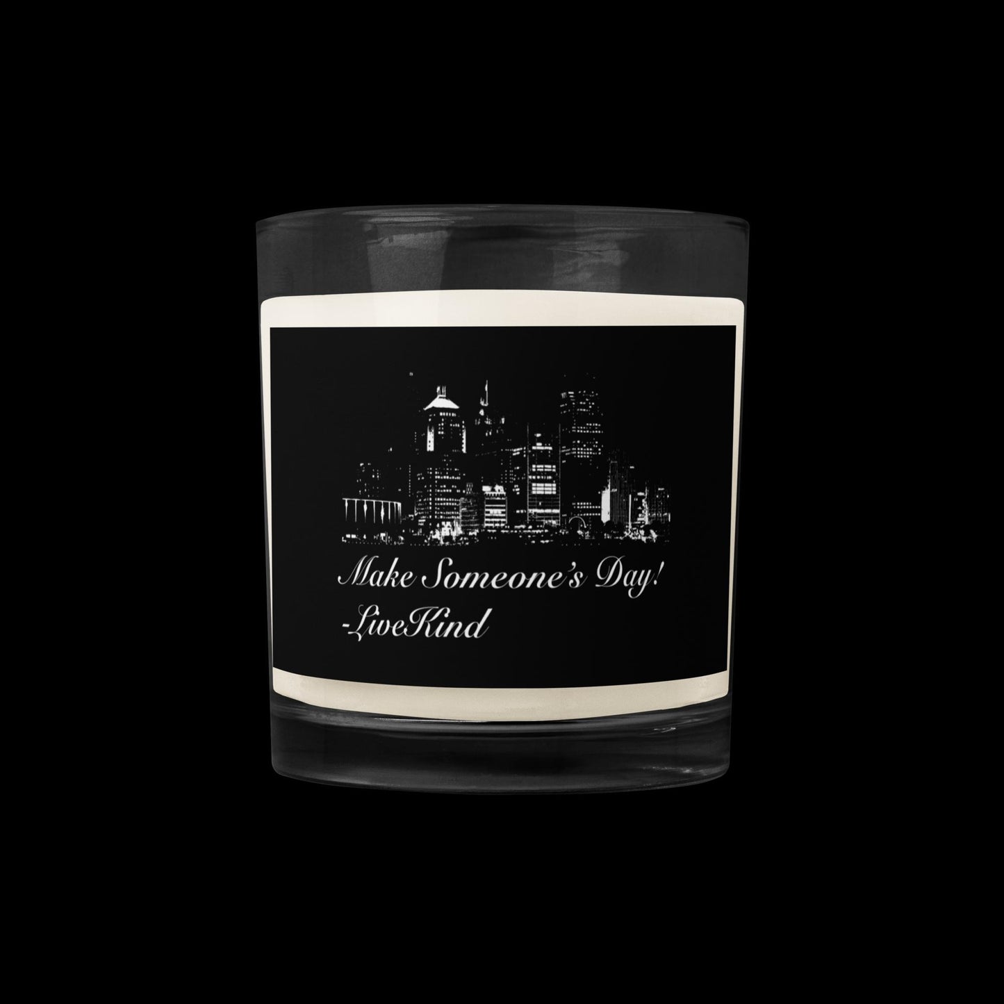 Glass jar soy wax candle
