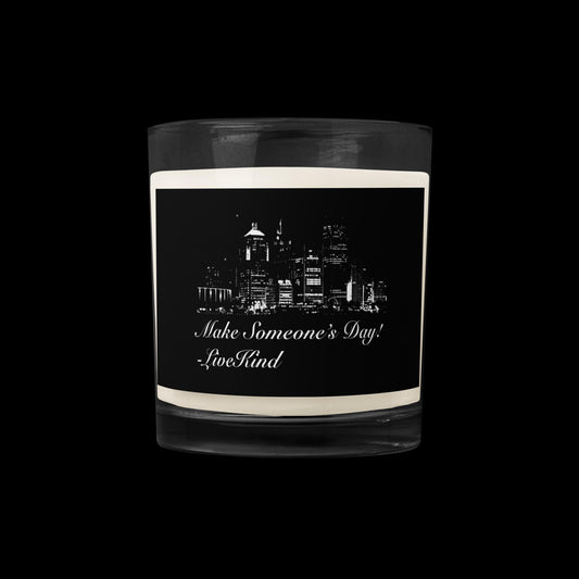 Glass jar soy wax candle